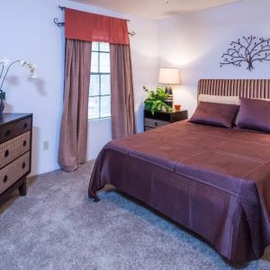 Bedroom with Angled Dresser