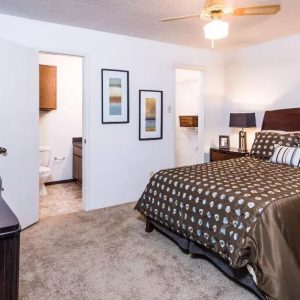 Master Bedroom with Door to Bathroom and Closet