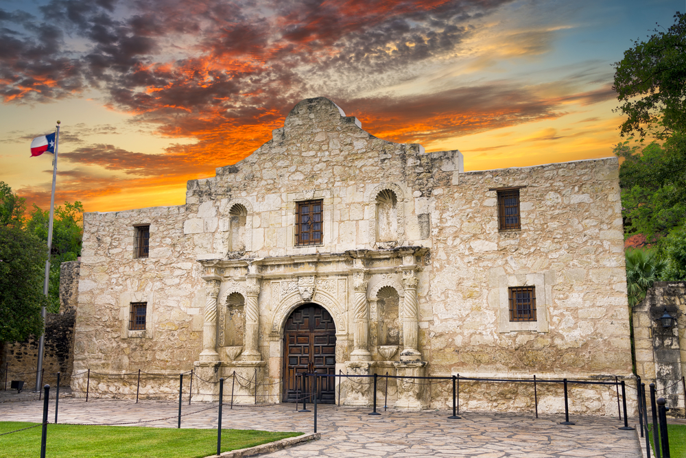 The Alamo in San Antonio, Texas.